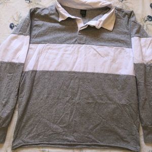 Wild Fable Rugby polo striped long sleeve t-shirt🤍